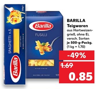 Kaufland Barilla Teigwaren 500g Angebot