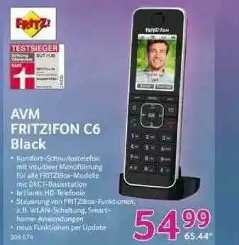 Selgros Avm Fritz!fon C6 Black Angebot