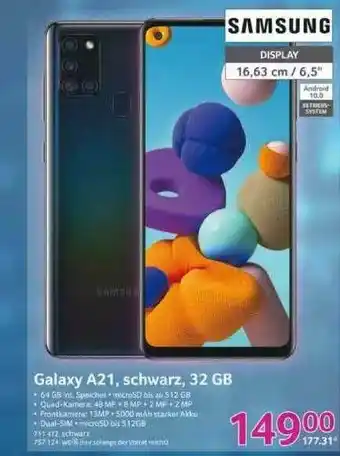 Selgros Galaxy A21 Schwarz, 32gb Angebot