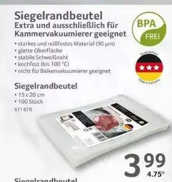 Selgros Siegelrandbeutel Angebot