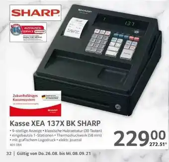 Selgros Sharp Kasse Xea 137x Bk Sharp Angebot