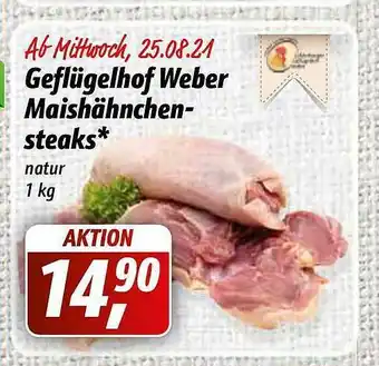 Simmel Geflügelhof Weber Maishähnchensteaks Angebot