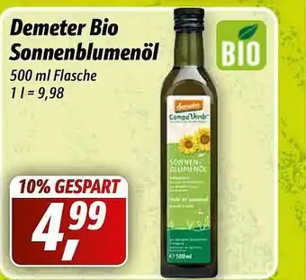 Simmel Demeter Bio Sonnenblumenöl Angebot