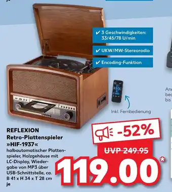 Kaufland Reflexion Retro Plattenspieler HIF 1937 Angebot