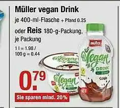 V Markt Müller Vegan Drink Oder Reis Angebot