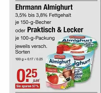 V Markt Ehrmann Almighurt Oder Praktisch & Lecker Angebot