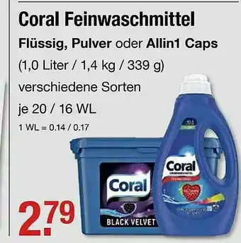 V Markt Coral Feinwaschmittel Angebot