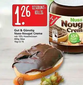 WEZ Gut & Günstig Nuss-nougat Creme Angebot