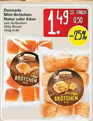 WEZ Dermaris Mini Brötchen Natur Oder Käse Angebot