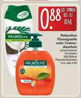 WEZ Palmolive Flüssigseife Oder Creme Duschen Angebot