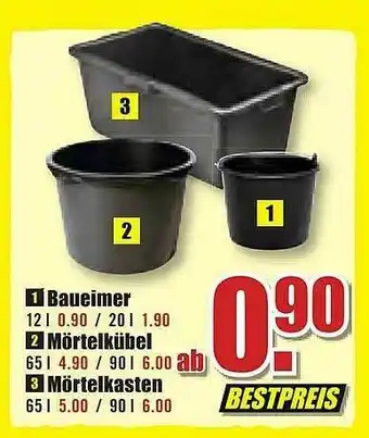 B1 Discount Baumarkt Baueimer, Mörtelkübel Oder Mörtelkasten Angebot