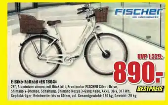 B1 Discount Baumarkt Fischer E-bike-faltrad Er1804 Angebot