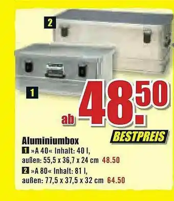 B1 Discount Baumarkt Aluminiumbox Angebot