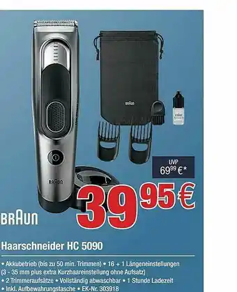 Electroplus Braun Haarschneider Hc5090 Angebot