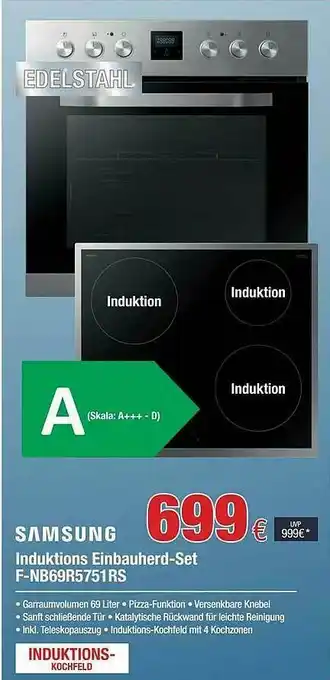 Electroplus Samsung Induktions Einbauherd-set F-nb69r5751rs Angebot