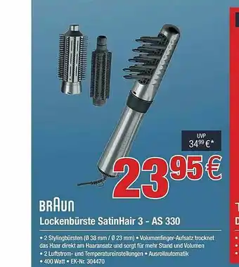 Electroplus Braun Lockenbürste Satinhair 3 - As330 Angebot