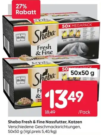 Rusta Sheba Fresh & Fine Nassfutter, Katzen 50x50 g Angebot