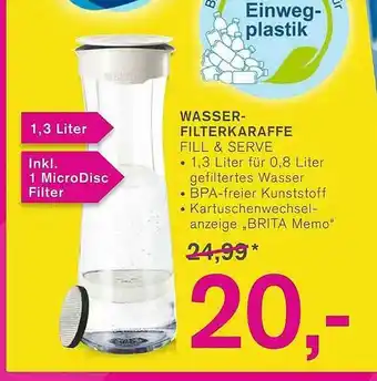 KODi Wasser-filterkaraffe Fill & Serve Angebot