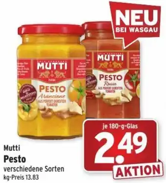 Wasgau Mutti Pesto 180-g-Glas Angebot