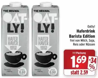 Wasgau Oatly! Haferdrink Barista Edition 1-L-Packung Angebot