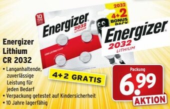 Wasgau Energizer Lithium CR 2032 Angebot