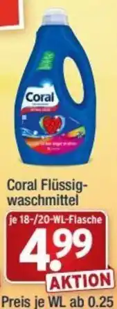 Wasgau Coral Flüssigwaschmittel 18-/20-WL-Flasche Angebot