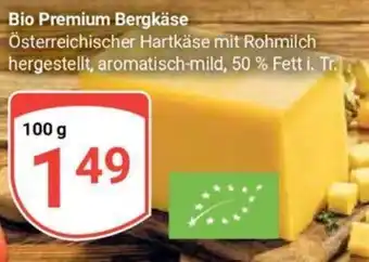 Globus Bio Premium Bergkäse 100 g Angebot