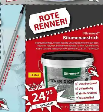 Sonderpreis Baumarkt Ultrament Bitumenanstrich Angebot