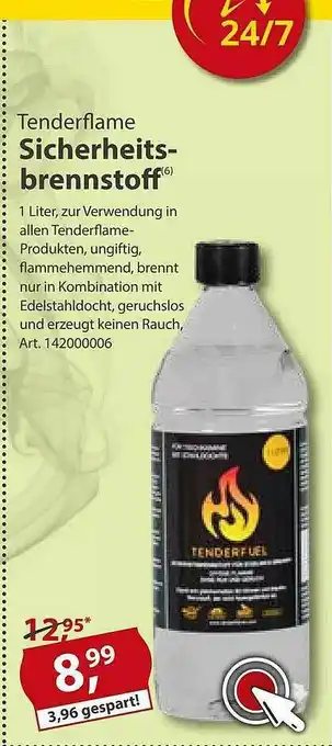 Sonderpreis Baumarkt Tenderflame Sicherheitsbrennstoff Angebot