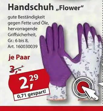 Sonderpreis Baumarkt Handschuh „flower” Angebot