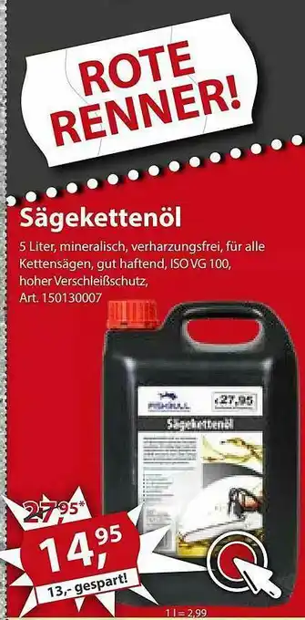 Sonderpreis Baumarkt Sägekettenöl Angebot