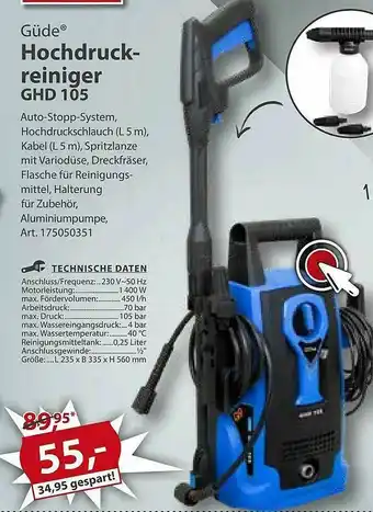 Sonderpreis Baumarkt Güde Hochdruckreiniger Ghd105 Angebot