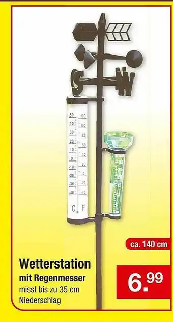 Zimmermann Wetterstation Mit Regenmesser Angebot