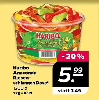 NETTO Haribo Anaconda Riesen-schlangen Dose* 1200g Angebot