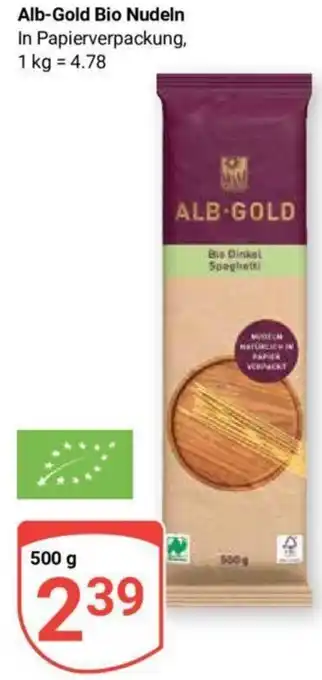 Globus Alb-Gold Bio Nudeln 500 g Angebot