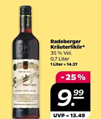 NETTO Radeberger Kräuterlikör* 35 % Vol. 0,7 Liter Angebot