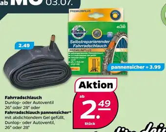 NETTO Filmer Fahrradschlauch oder Fahrradschlauch pannensicher* Angebot