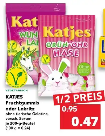 Kaufland Katjes Fruchtgummis oder Lakritz 200g Beutel Angebot