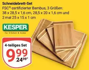 Globus KESPER Schneidebrett-Set 4-teiliges Set Angebot