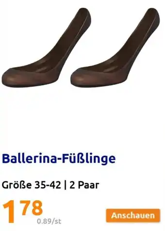 Action Ballerina-Füßlinge Größe 35-42 | 2 Paar Angebot