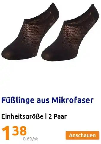 Action Füßlinge aus Mikrofaser Angebot