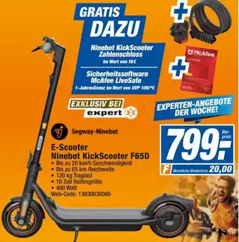 HEM Expert Segway-Ninebot E-Scooter Ninebot KickScooter F65D Angebot