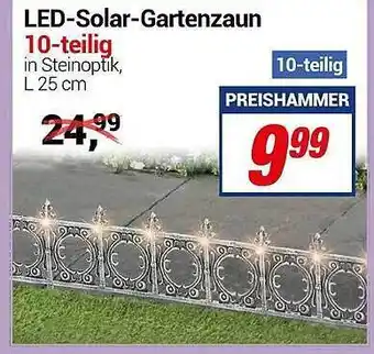 CENTERSHOP LED Solar Gartenzaun Angebot