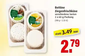 Markant Bettine Ziegenfrischkäse 2x60g Angebot