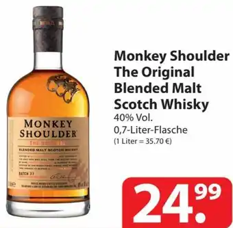 Famila Nord Ost Monkey Shoulder The Original Blended Malt Scotch Whisky 0,7-Liter-Flasche Angebot