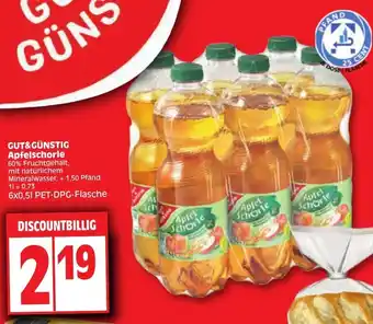 Edeka GUT&GÜNSTIG Apfelschorle 6*500ml Angebot