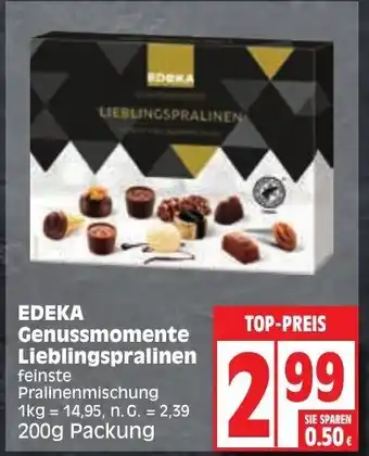 Edeka EDEKA Genussmomente Lieblingspralinen 200g Angebot