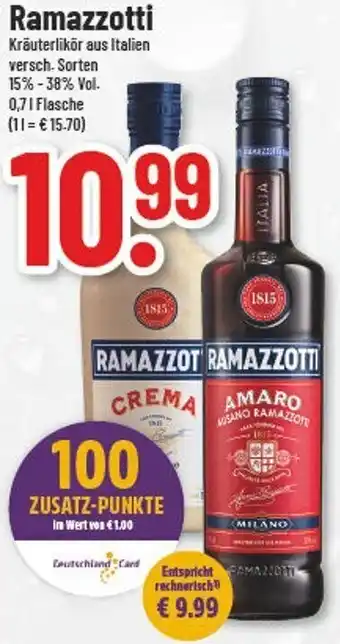 trinkgut Ramazzotti Kräuterlikör 0,7 L Flasche Angebot