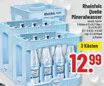 trinkgut Rheinfels Quelle Mineralwasser 12x0,7 L/0,75 L Angebot