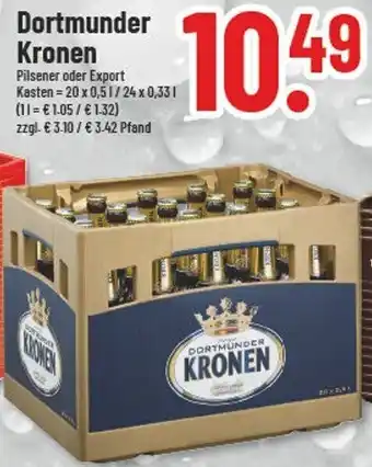 trinkgut Dortmunder Kronen 20x0,5 L/24x0,33 L Angebot